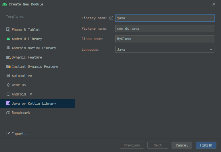 Create New Module